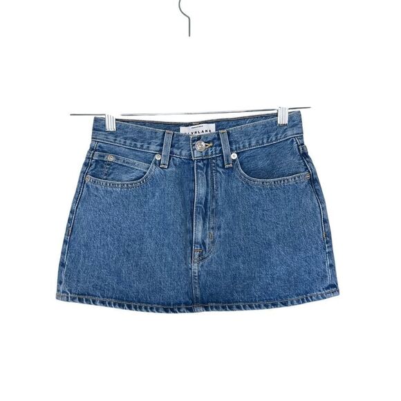SLVRLAKE Low Rise Micro Mini Denim Skirt - Picture 4 of 7